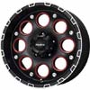 Image of BALLISTIC ENIGMA FLAT BLACK RED wheel