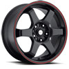 Image of FOCAL 421 X MATTE BLACK RED wheel