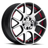 Image of DRAG CONCEPTS R-19 BLACK MACHINED RED wheel