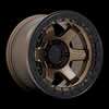 Image of FUEL FUEL D124 BLOCK BEADLOCK MATTE BRONZE MATTE BLACK RING wheel