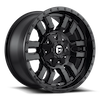 Image of FUEL FUEL D596 SLEDGE MATTE BLACK GLOSS BLACK LIP wheel