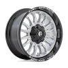 Image of FUEL FUEL D798 ARC SILVER BRUSHED FACE MILLED BLACK LIP wheel