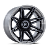 Image of FUEL FUEL FC401 BRAWL GLOSS BLACK BRUSHED GRAY TINT FACE & LIP wheel