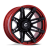 Image of FUEL FUEL FC401 BRAWL MATTE BLACK CANDY RED LIP wheel