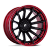 Image of FUEL FUEL FC403 BURN MATTE BLACK CANDY RED LIP wheel