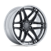 Image of FUEL FUEL FC408 FLIGHT GLOSS GUNMETAL CHROME LIP wheel