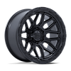 Image of FUEL FUEL FC881 SURGE MATTE BLACK GLOSS BLACK LIP wheel