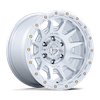 Image of FUEL FUEL FC884 FORTRESS GLOSS SILVER MACHINED FACE wheel