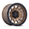 Image of FUEL FUEL FC884 FORTRESS MATTE BRONZE GLOSS BLACK LIP wheel