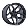 Image of FUEL FUEL FLUX GLOSS BLACK BRUSHED FACE GRAY TINT wheel