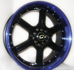 Image of G LINE G780 BLPU BLACK BLUE LIP wheel