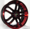 Image of G LINE G817 BPR RED BLACK TRIM wheel