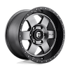 Image of FUEL FUEL D619 PODIUM MATTE GUNMETAL BLACK BEAD RING wheel