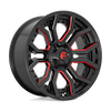 Image of FUEL FUEL D712 RAGE GLOSS BLACK RED TINT wheel