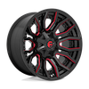 Image of FUEL FUEL D712 RAGE GLOSS BLACK RED TINT wheel