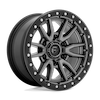Image of FUEL FUEL D680 REBEL MATTE GUNMETAL BLACK BEAD RING wheel