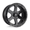 Image of FUEL FUEL D589 RIPPER MATTE BLACK GLOSS BLACK LIP wheel