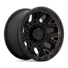 Image of FUEL FUEL D824 TRACTION MATTE BLACK DOUBLE DARK TINT wheel