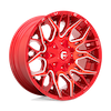 Image of FUEL FUEL D771 TWITCH CANDY RED MILLED wheel