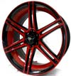 Image of SPECIALS BLOWOUT White Diamond 3198 Black Red Face wheel